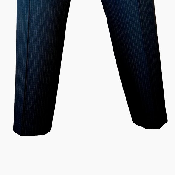 Calvin Klein Black Check Dress Pants 32x32 Flat Front Quiet Luxury Officewear - Picture 4 of 7
